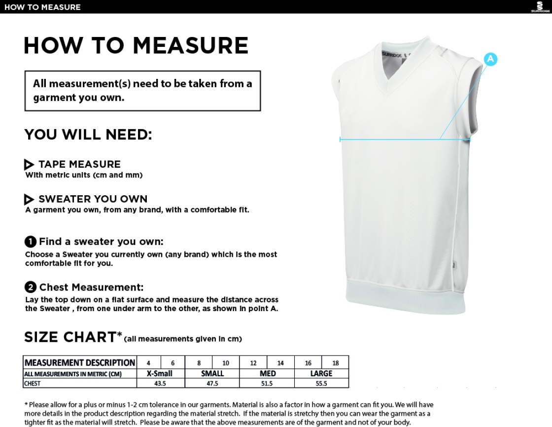 LONGRIDGE CC BLAST SLEEVELESS WOMENS SWEATER-Ivory - Size Guide