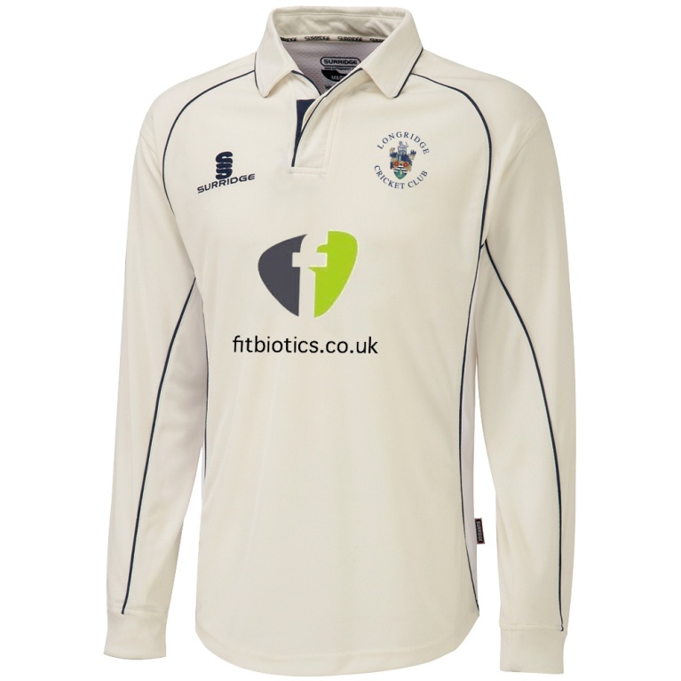 Longridge CC - Premier Long Sleeve Navy Trim Shirt