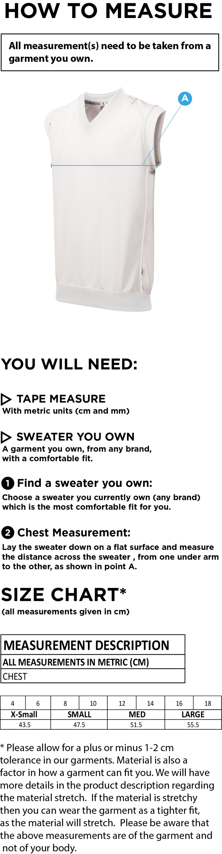 LONGRIDGE CC BLAST SLEEVELESS WOMENS SWEATER-Ivory - Size Guide