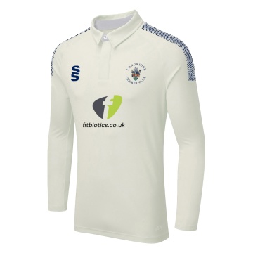 LONGRIDGE CC DUAL LONG SLEEVE CRICKET SHIRT (WOMENS)-Ivory