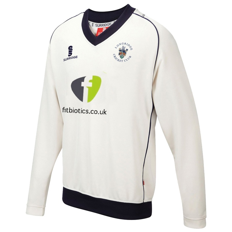 Longridge CC - Long Sleeve Sweater Navy Trim